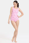 Zelocity Elastane Blended Slip-On Malliot with Removable Pads - Pink Cosmos — thumbnail 4
